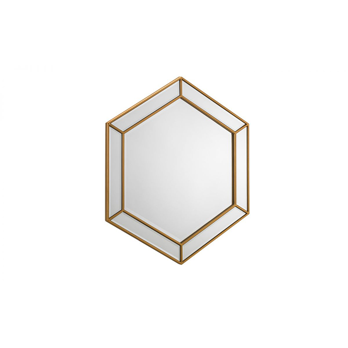 Melody Gold Hexagonal Mirror